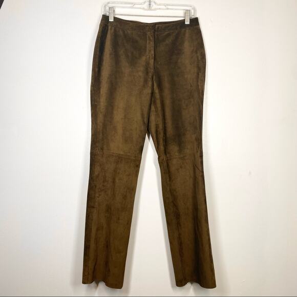 VINTAGE Genuine Leather Suede Brown 90s INC 8 - Picture 2 of 7